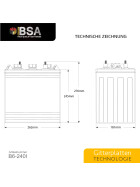 BSA Industrial Antriebsbatterie 240Ah 6V