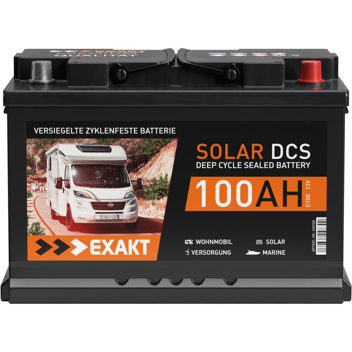 EXAKT Solar DCS Solarbatterie 100Ah 12V, 94,87 €