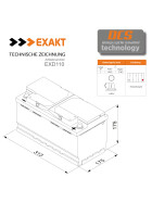 EXAKT Solar DCS Solarbatterie 110Ah 12V