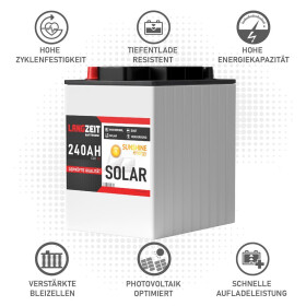 Langzeit Solarbatterie 240Ah 6V