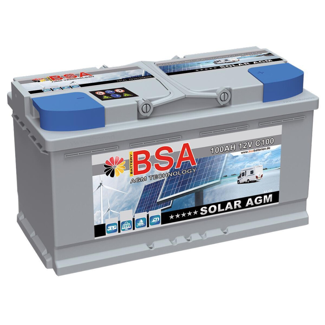 BSA Solarbatterie AGM 100Ah 12V, 163,87 €