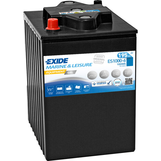 Exide Marine & Multifit Equipment Gel ES1000-6 Batterie 195Ah 6V